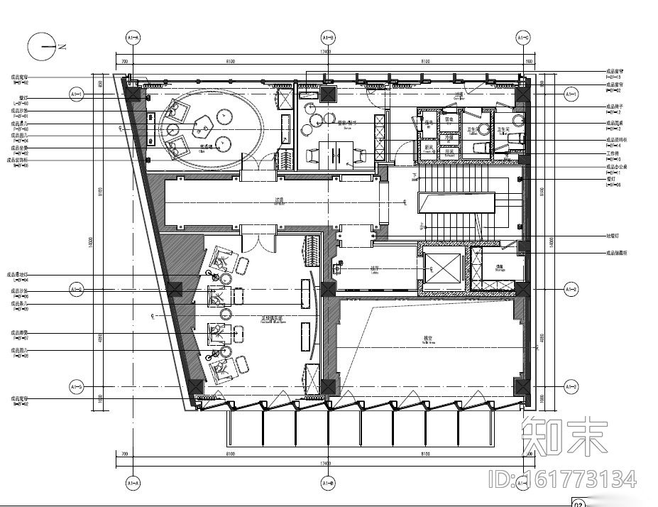 [上海]某豪华酒店样板房施工图+效果图+物料表cad施工图下载【ID:161773134】