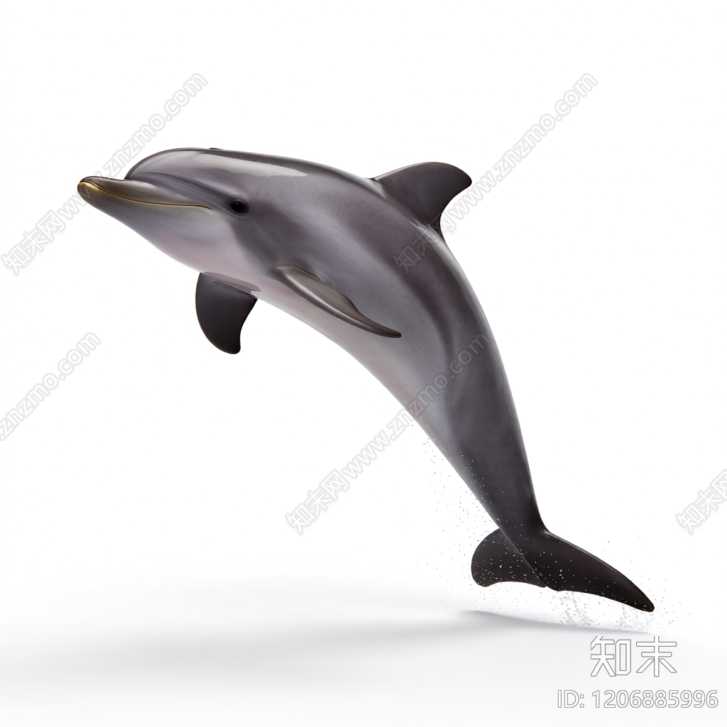 海豚雕塑装饰品3D模型下载【ID:1206885996】