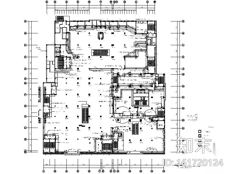 [辽宁]某大型百货商场第五层室内装修图cad施工图下载【ID:161720124】