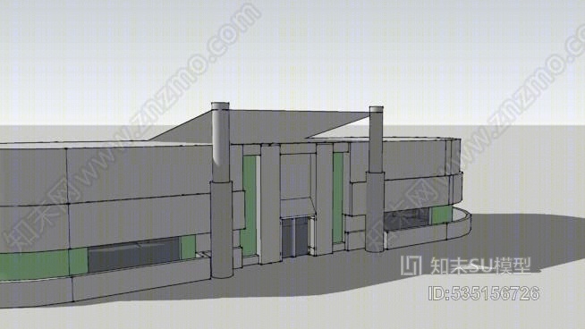 现代饭店SU模型下载【ID:535156726】