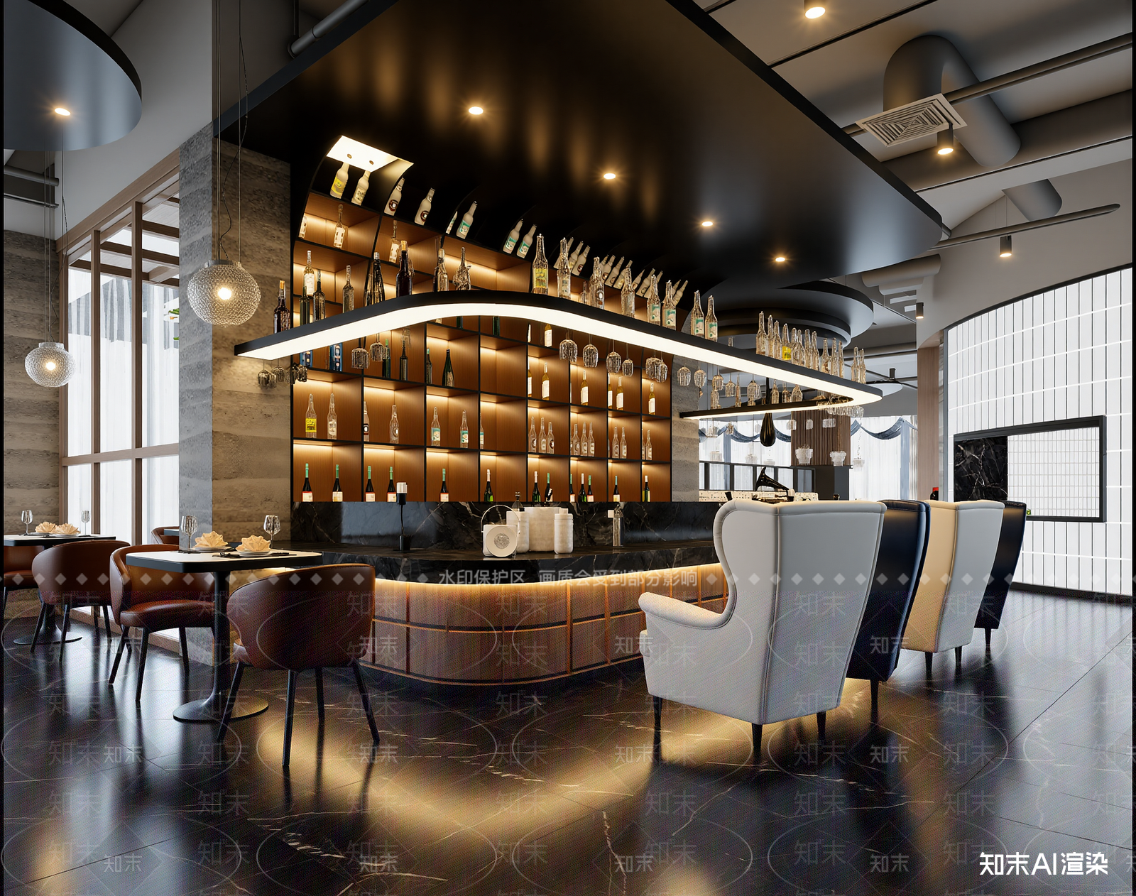 现代酒吧3D模型下载【ID:1214643326】