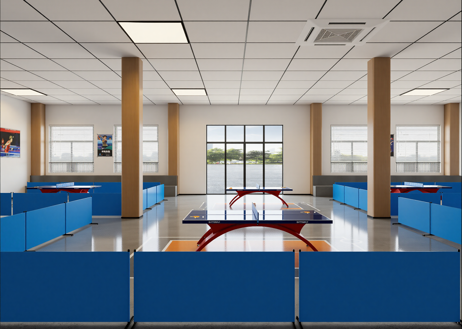 现代乒乓球室3D模型下载【ID:1215031269】