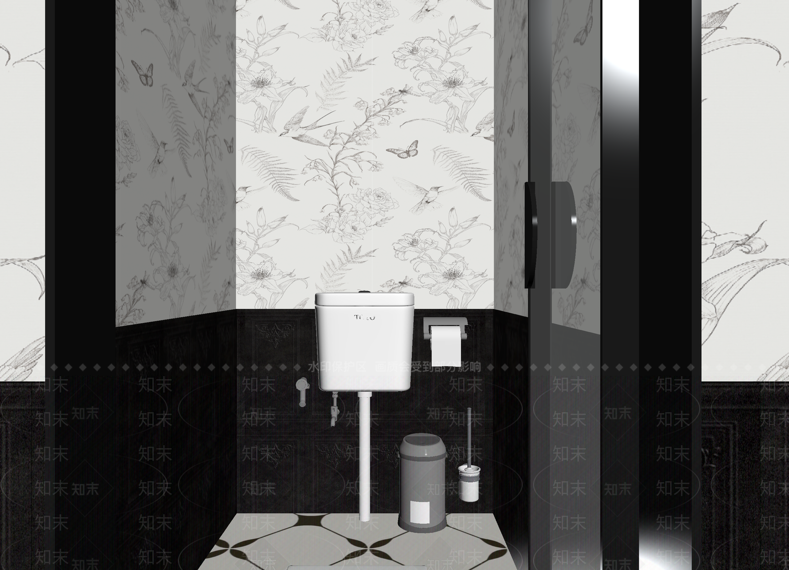 现代酒店卫生间3D模型下载【ID:1215185794】