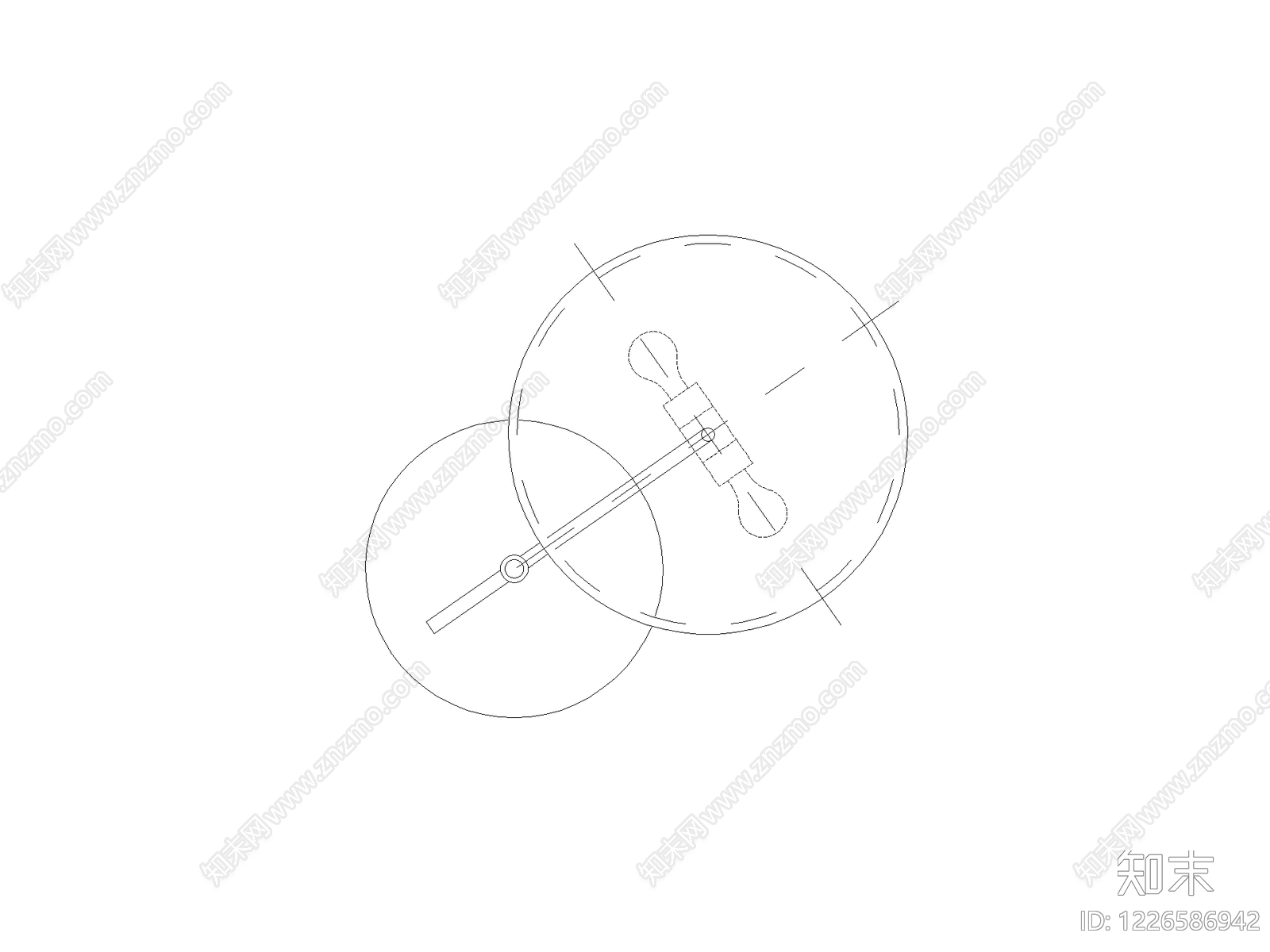 现代遮阳伞CAD图纸