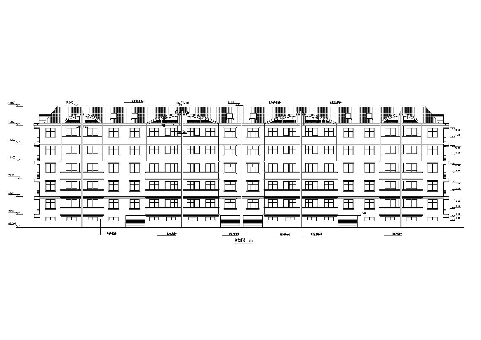 [山东]泰安灌庄社区8号回迁多层住宅楼建筑施工图cad施工图下载【ID:167383165】