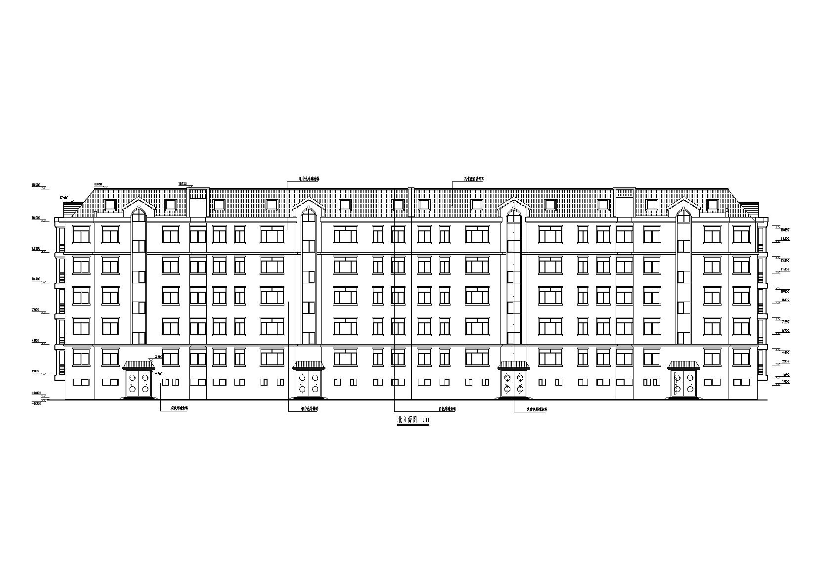 [山东]泰安灌庄社区8号回迁多层住宅楼建筑施工图cad施工图下载【ID:167383165】