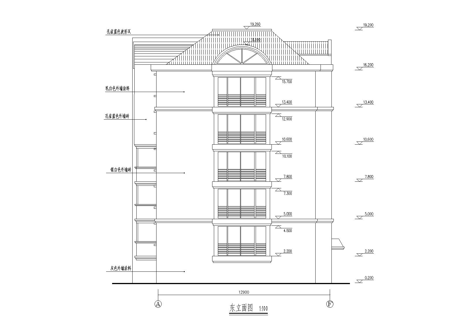 [山东]泰安灌庄社区8号回迁多层住宅楼建筑施工图cad施工图下载【ID:167383165】