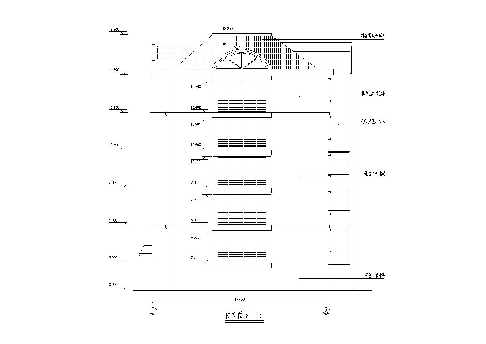 [山东]泰安灌庄社区8号回迁多层住宅楼建筑施工图cad施工图下载【ID:167383165】