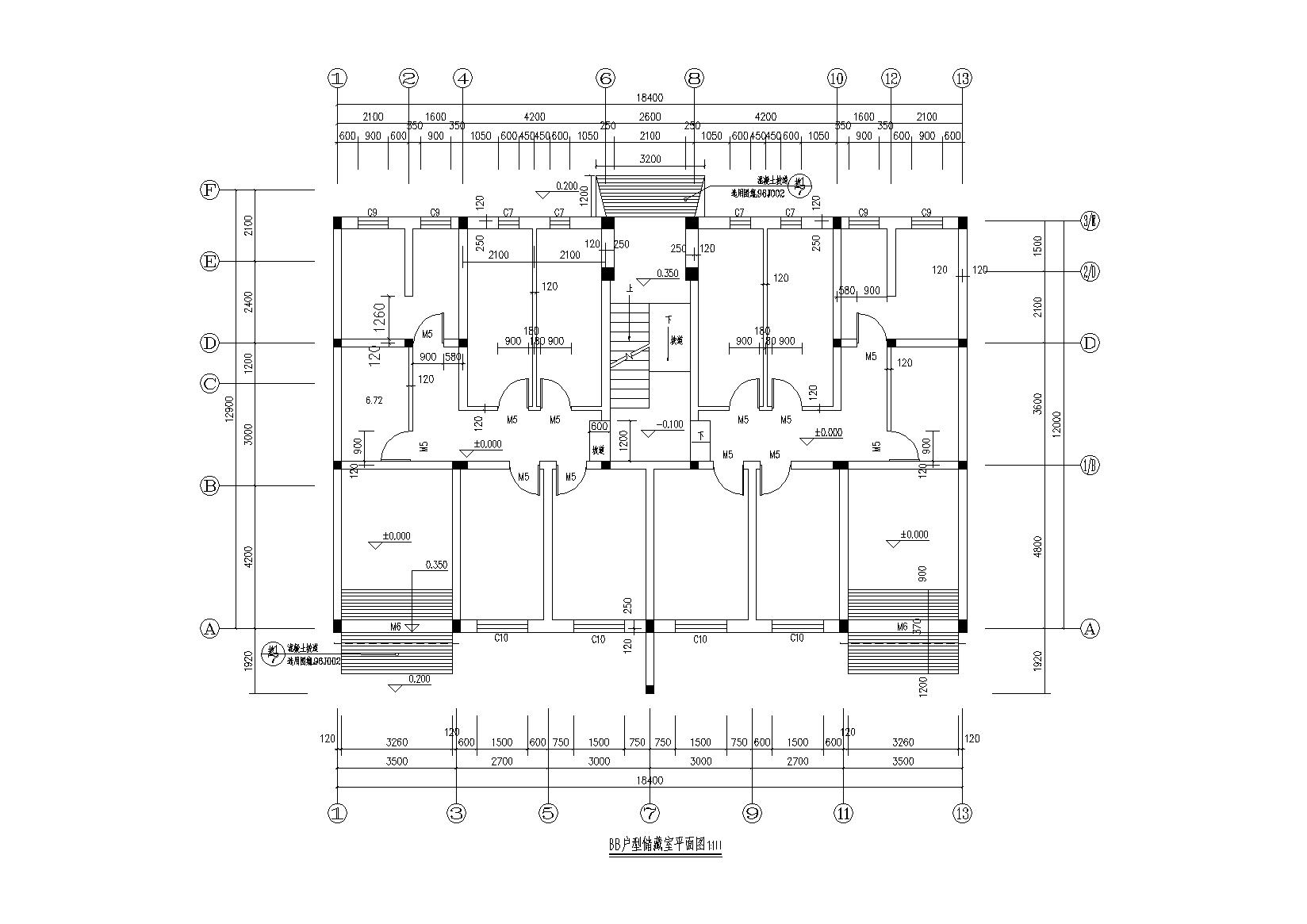 [山东]泰安灌庄社区8号回迁多层住宅楼建筑施工图cad施工图下载【ID:167383165】