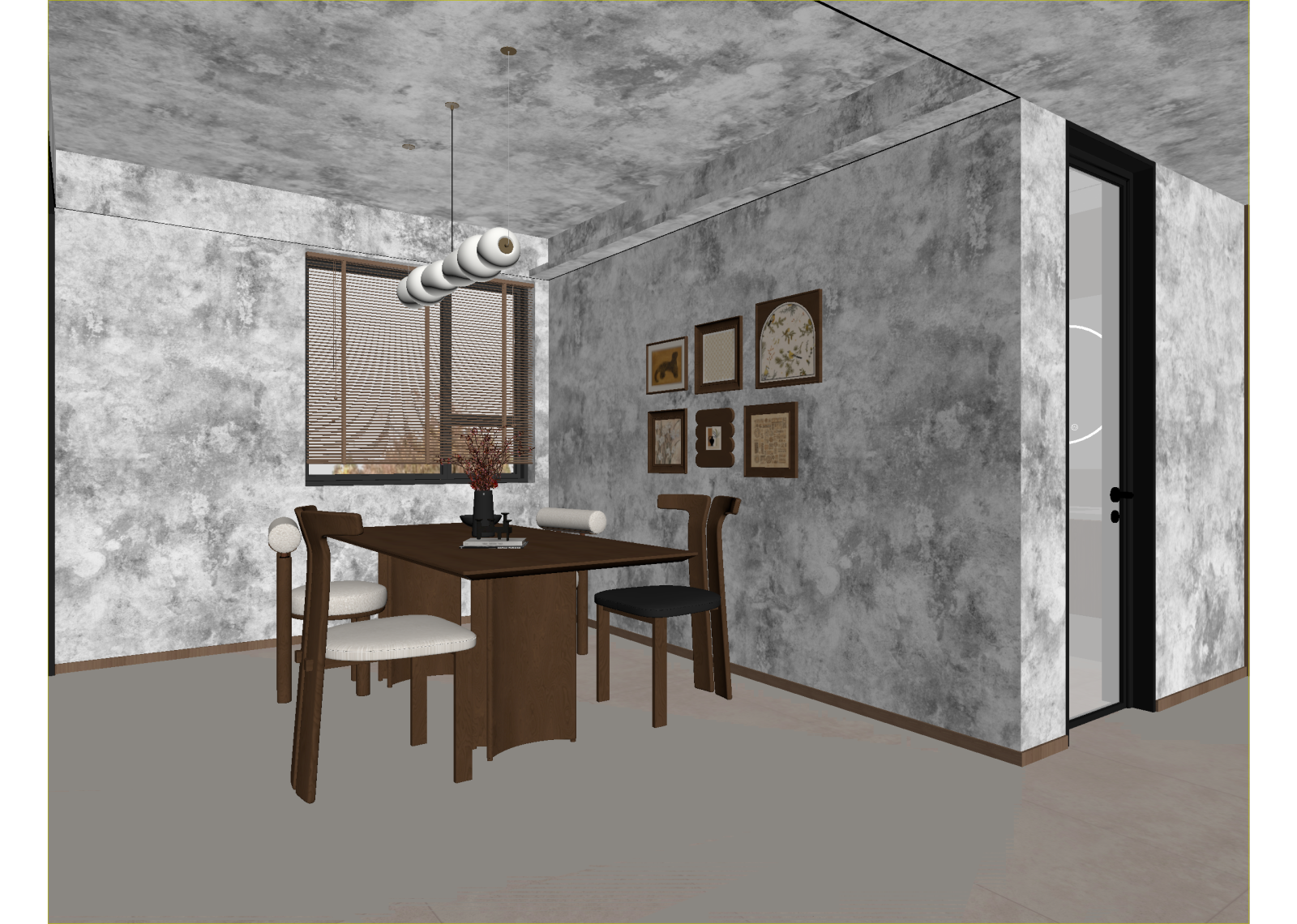 现代家居餐厅3D模型下载【ID:1214746289】