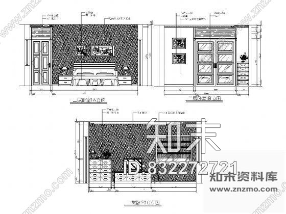 图块/节点简欧卧室立面设计图施工图下载【ID:832272721】