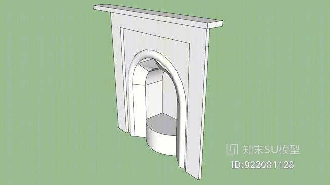 维多利亚式壁炉SU模型下载【ID:922081128】