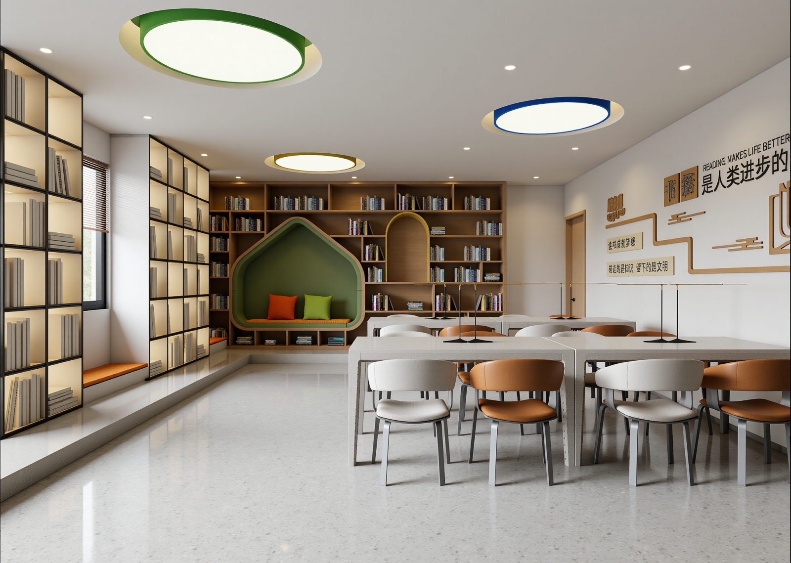 现代图书馆3D模型下载【ID:1215145251】