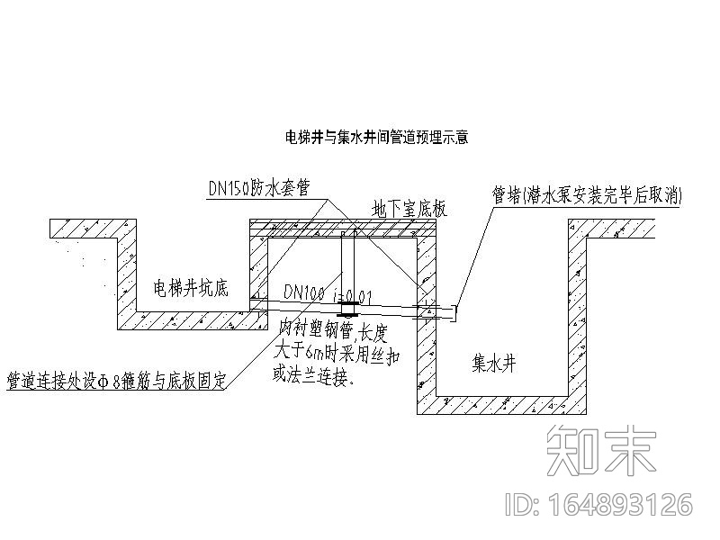 给排水图例及安装大样总说明CADcad施工图下载【ID:164893126】