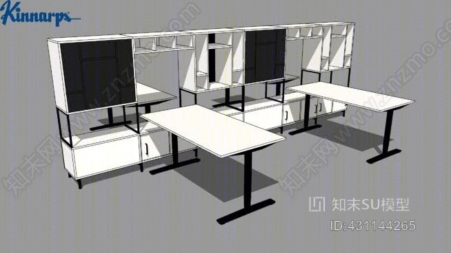 家具空间存储与奥伯龙办公桌SU模型下载【ID:431144265】