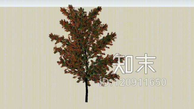 2D灰山树SU模型下载【ID:120911650】
