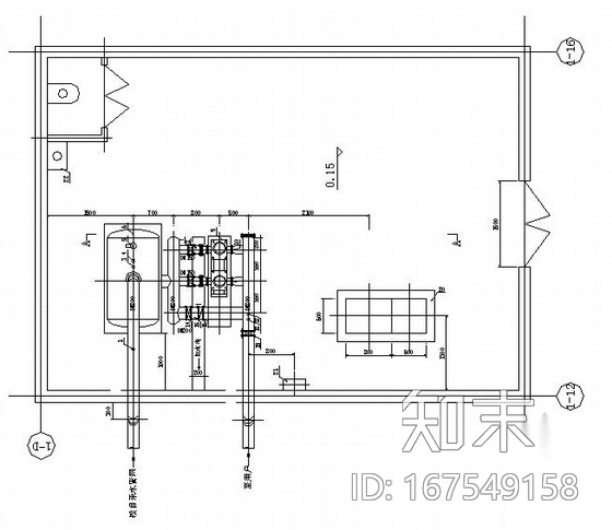 某小区加压泵站设计图cad施工图下载【ID:167549158】