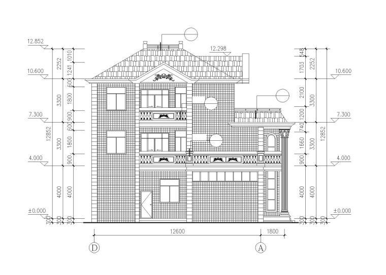 现代风格3层独栋别墅建筑施工图施工图下载【ID:149894172】