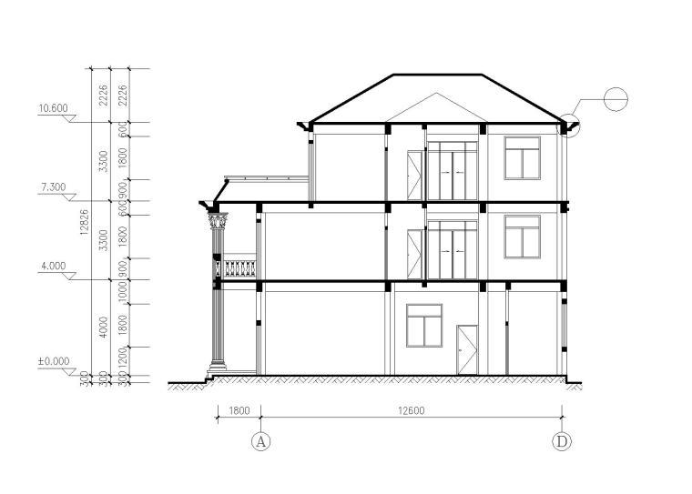 现代风格3层独栋别墅建筑施工图施工图下载【ID:149894172】