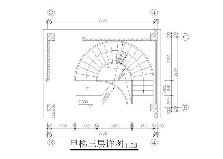 现代风格3层独栋别墅建筑施工图施工图下载【ID:149894172】