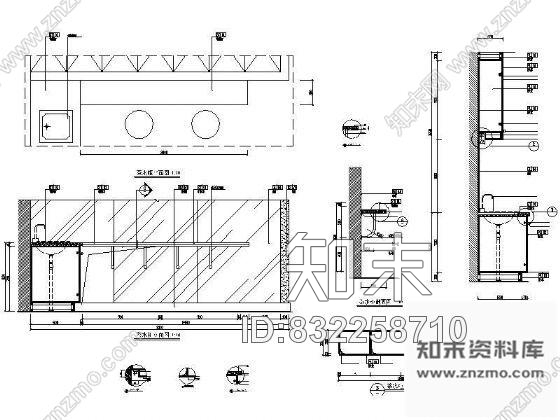 图块/节点茶水柜大样图cad施工图下载【ID:832258710】