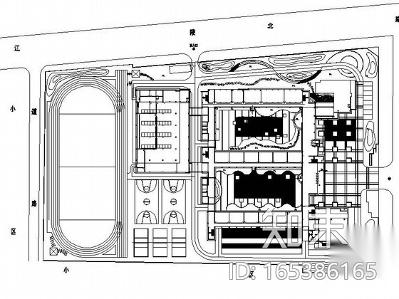 苏州某小学校园景观施工图cad施工图下载【ID:165386165】