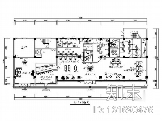 [安徽]邮政银行某分行室内设计装修图施工图下载【ID:161690476】