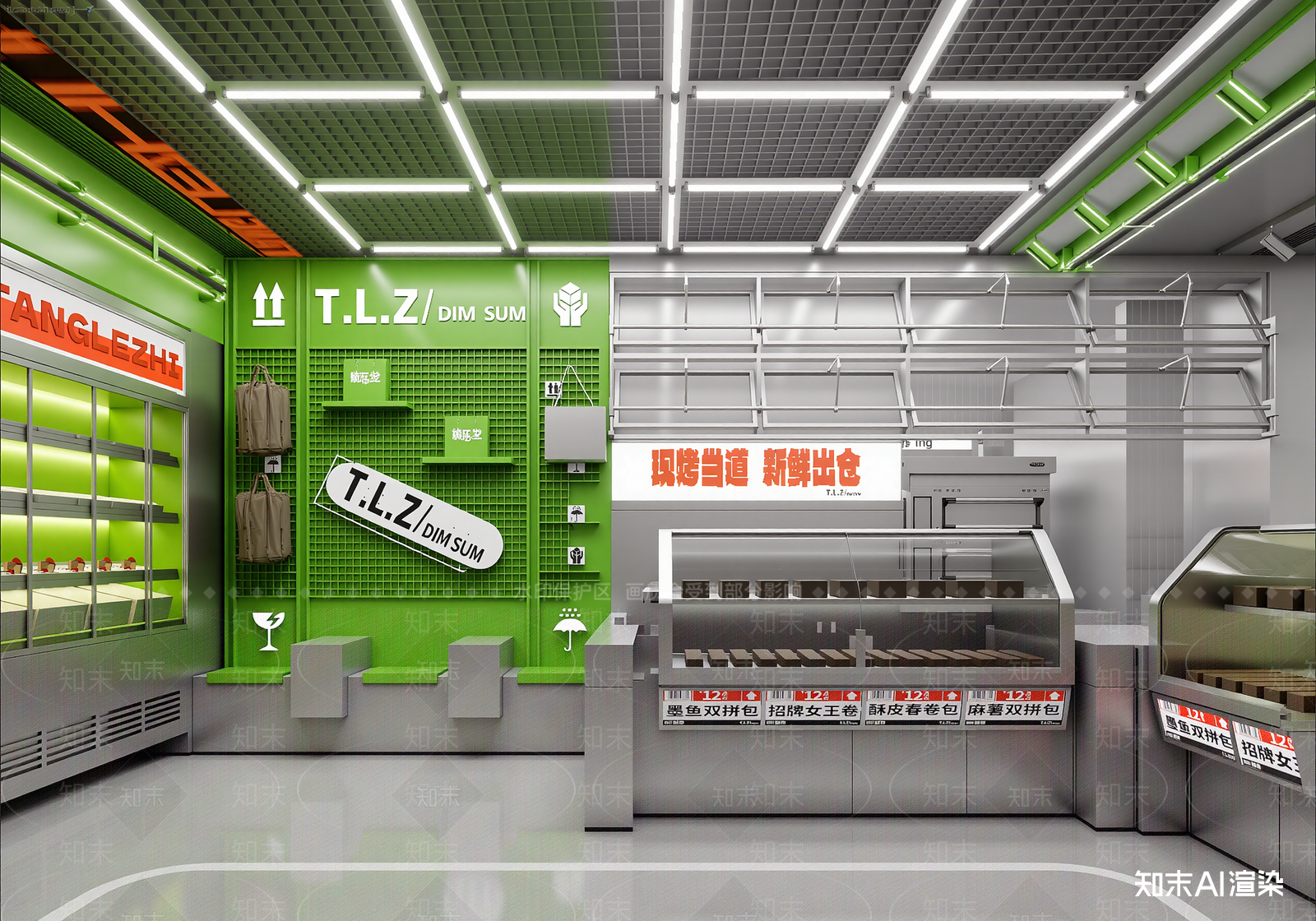 工业风快餐店3D模型下载【ID:1213902146】