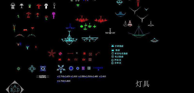 cad灯具素材图片cad施工图下载【ID:149653139】