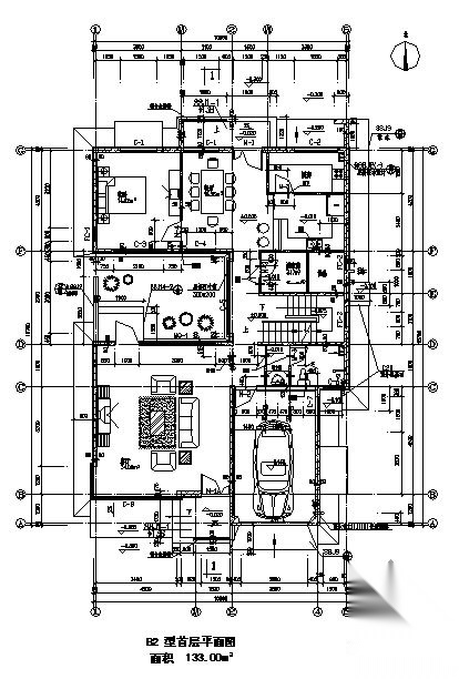 北京某二层别墅区单体建筑施工图(两栋)施工图下载【ID:149898182】