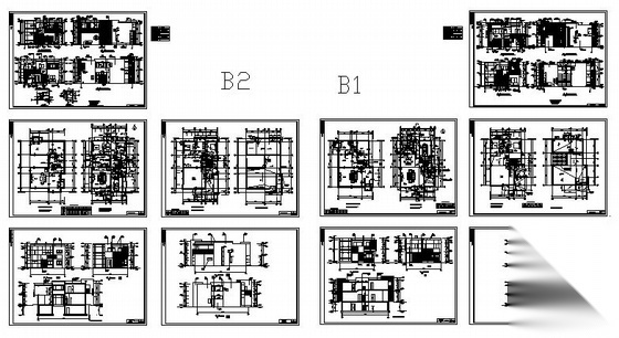 北京某二层别墅区单体建筑施工图(两栋)施工图下载【ID:149898182】