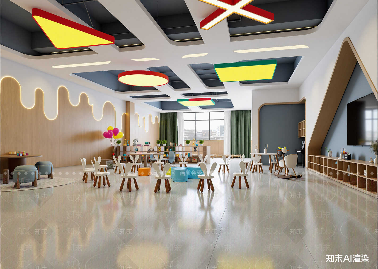 现代儿童乐园3D模型下载【ID:1214645900】