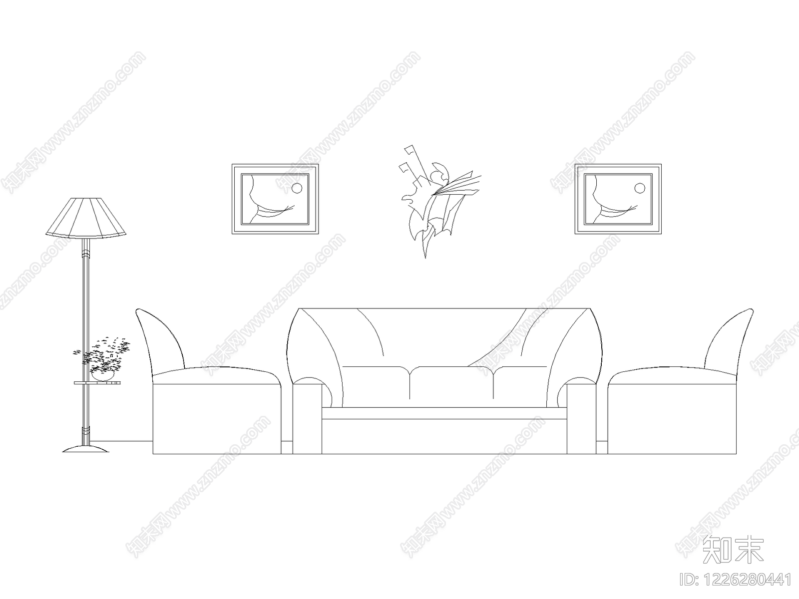 沙发CAD图纸