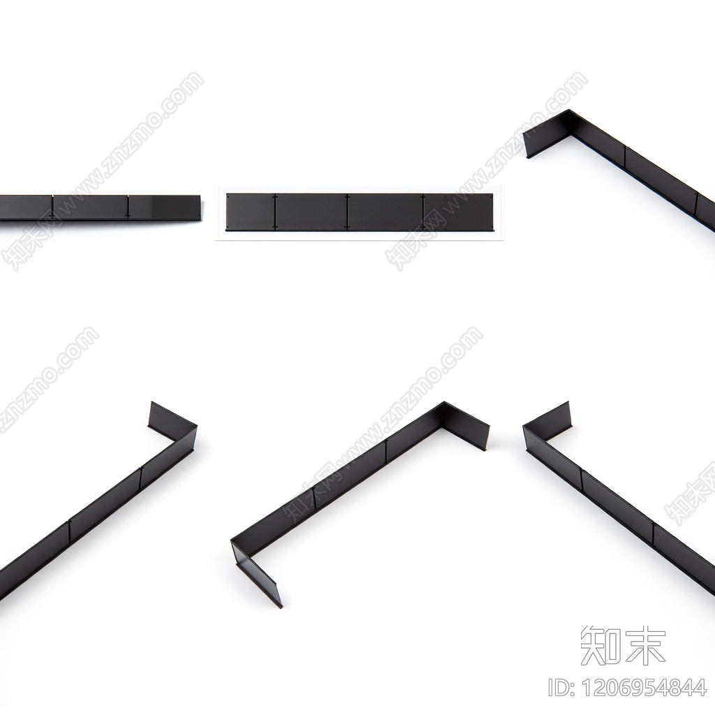 玻璃隔断墙组件3D模型下载【ID:1206954844】