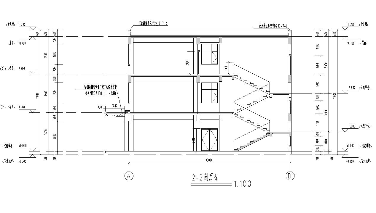 [宁夏]三层面砖外墙综合性办公楼施工图（含效果图及各...施工图下载【ID:166565152】