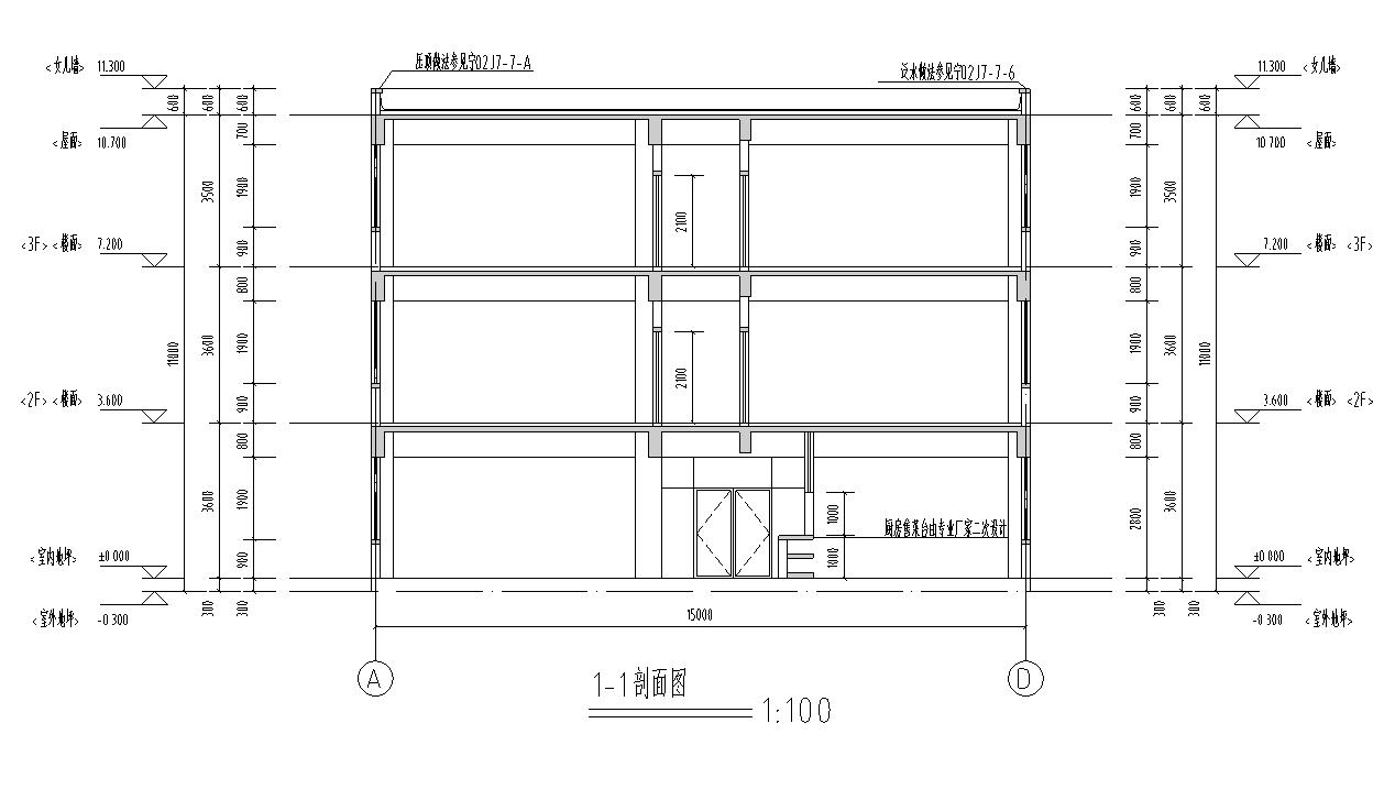 [宁夏]三层面砖外墙综合性办公楼施工图（含效果图及各...施工图下载【ID:166565152】