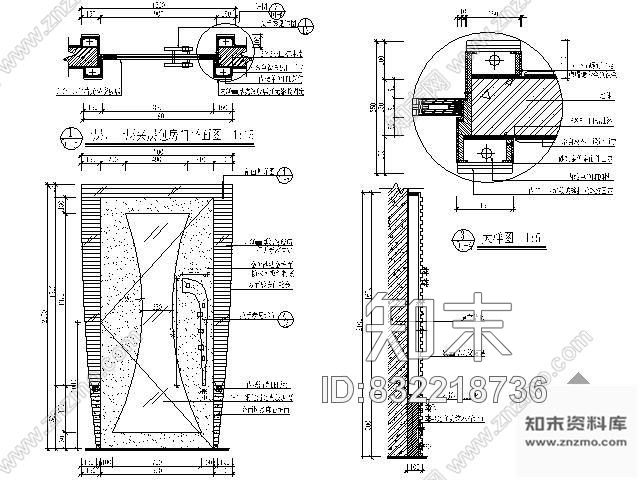 图块/节点夜总会包房门详图cad施工图下载【ID:832218736】