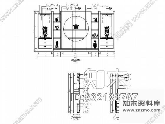 图块/节点现代居室餐厅4立面详图cad施工图下载【ID:832188767】