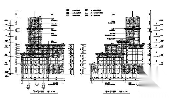 [南京]某休闲会所外装幕墙建筑竣工图cad施工图下载【ID:166083192】