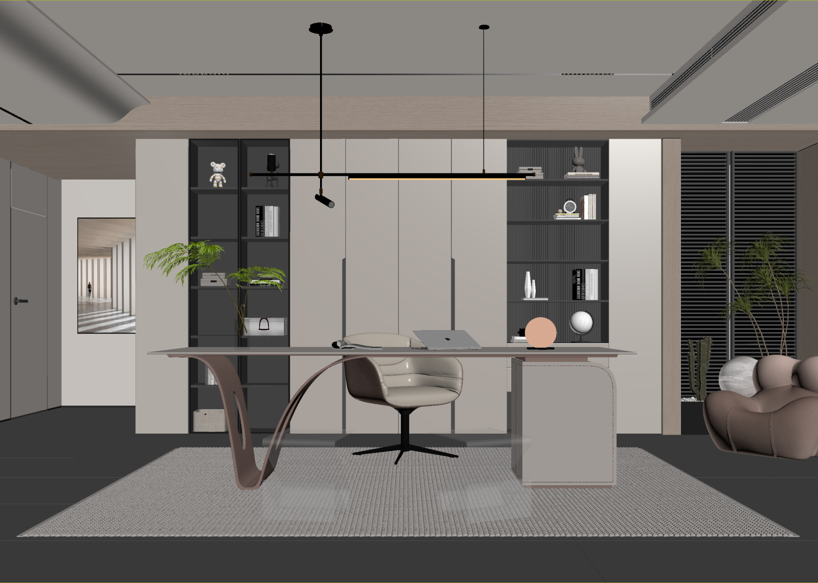 现代办公室3D模型下载【ID:1214613355】