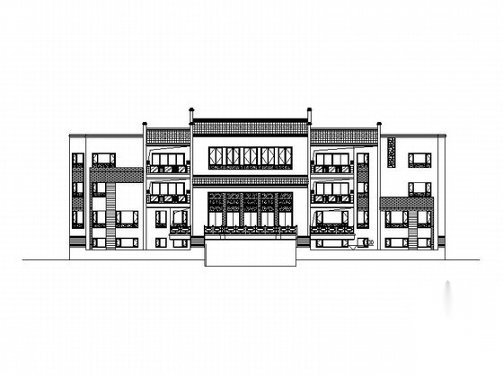 [福建]中式风格四合院建筑方案（含效果图）施工图下载【ID:160720153】
