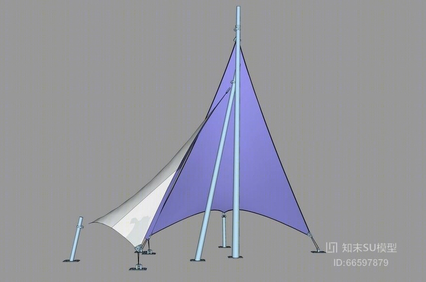 张拉膜SU模型下载【ID:66597879】