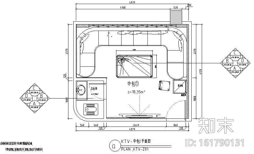 盛世豪门KTV设计施工图（附效果图）施工图下载【ID:161790131】