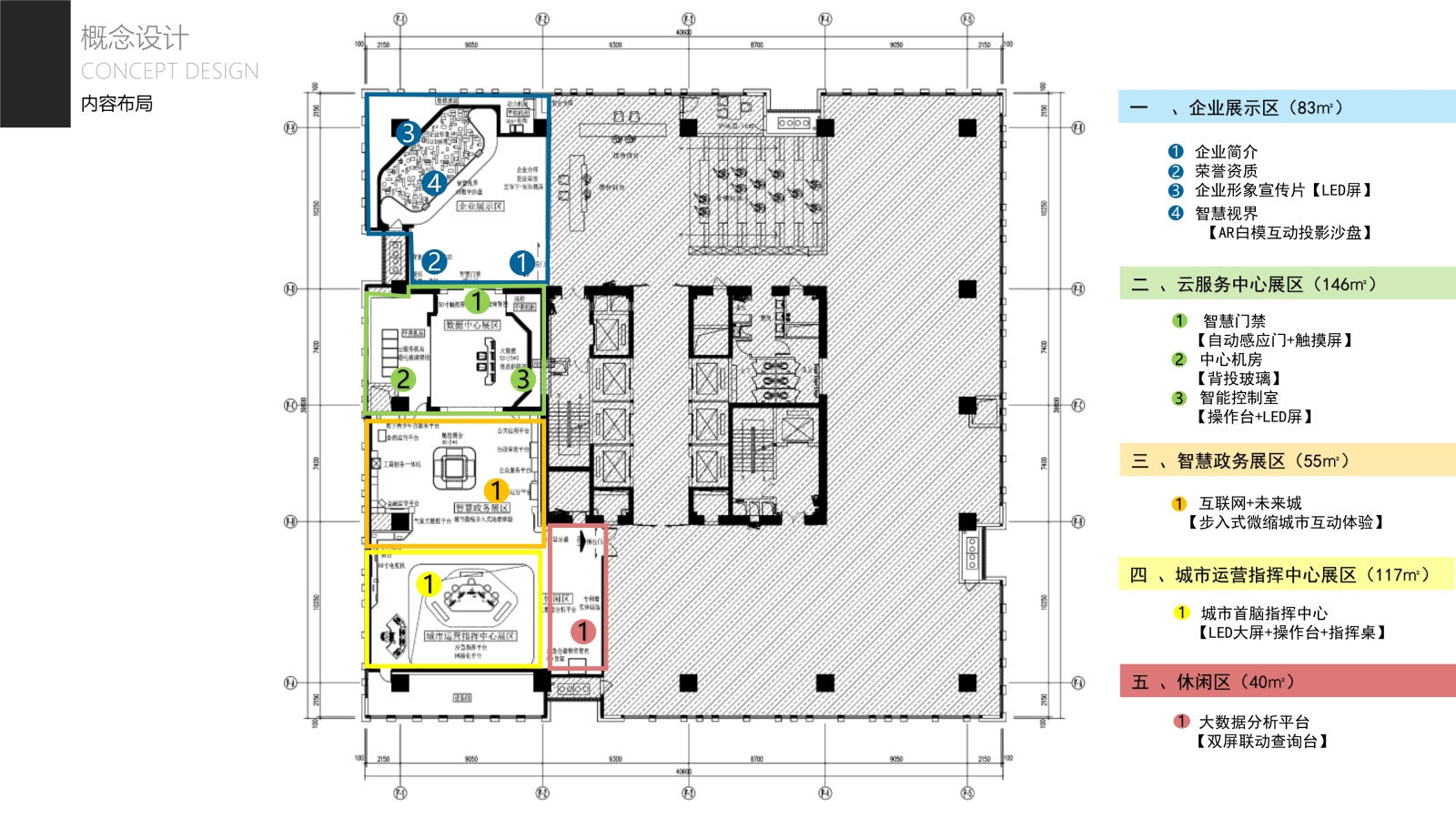 【展厅】福建泉州长威信息科技展厅丨效果图+方案+施工图cad施工图下载【ID:731490604】