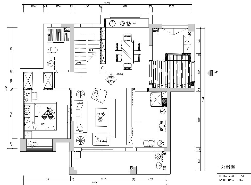 [河南]洛阳现代复式住宅施工图_附效果图cad施工图下载【ID:168260138】