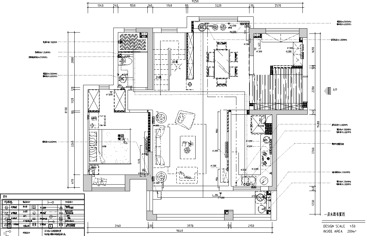 [河南]洛阳现代复式住宅施工图_附效果图cad施工图下载【ID:168260138】