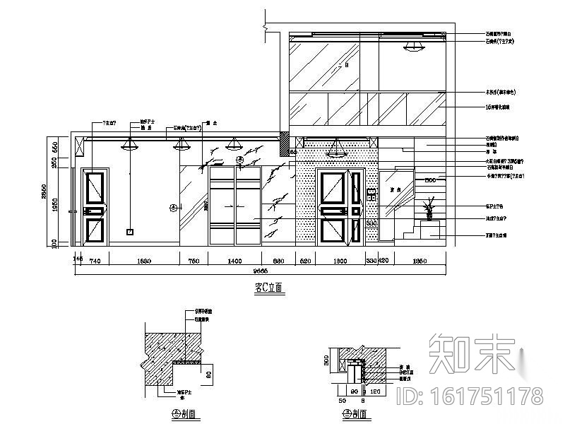 某欧式别墅装修图(含实景)cad施工图下载【ID:161751178】