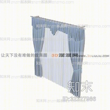 窗帘313D模型下载【ID:32327986】