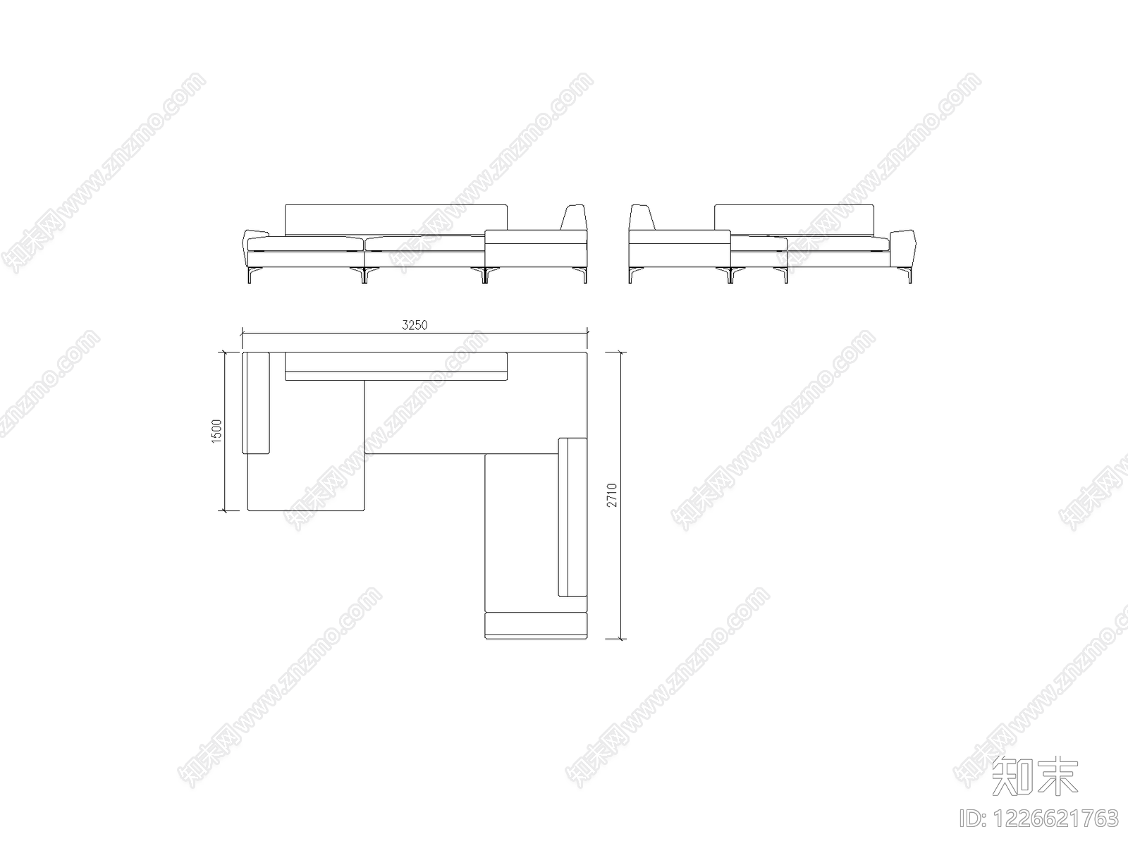 现代,意式沙发CAD图纸