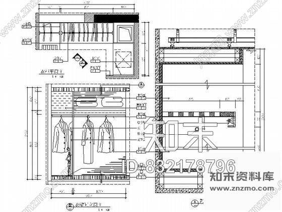 图块/节点现代高档酒店客房衣帽间节点CAD图块下载cad施工图下载【ID:832178796】